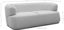 DOMO collection 2-Sitzer »800012 Designsofa, komfortabel und elegant, organische Formensprache« Formschöner 2-Sitzer