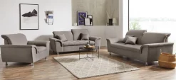 DOMO collection 2,5-Sitzer »FRANZI zeitlos und elegant, moderne Sitzheftung« wahlweise mit Kopfteilverstellung, inklusive Zierkissen