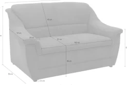 DOMO collection 2-Sitzer »Lale, zeitloses und komfortables Sofa, bequeme Armlehnen, Breite 155cm«