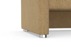 DOMO collection 3-Sitzer »Pina, schmale Armlehnen, mit Federkern, kompakt & elegant« Hoher Sitzkomfort, Feinstruktur, beige, Breite 219 cm
