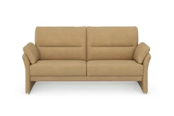 DOMO collection 2,5-Sitzer »Pina, schmale Armlehnen, mit Federkern, kompakt & elegant« Hoher Sitzkomfort, Feinstruktur, beige, Breite 199 cm