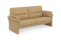 DOMO collection 2,5-Sitzer »Pina, schmale Armlehnen, mit Federkern, kompakt & elegant« Hoher Sitzkomfort, Feinstruktur, beige, Breite 199 cm