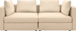 DOMO collection 2-Sitzer »Solskin, individuell erweiterbar/kombinierbar« mit losen Kissen. Rücken- und Seitenteile als Stecksystem.