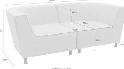 DOMO collection 2-Sitzer »Sonna, individuell zusammenstellbar« Gartenlounge-Set oder Einzelelemente, Outdoor