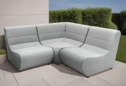 DOMO collection Sofa-Eckelement »Soleil, pflegeleichter und wetterfester Bezug« Outdoor, besonderes Design und Formgebung, individuell erweiterbar