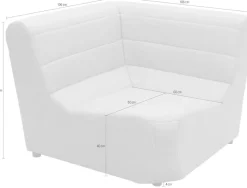 DOMO collection Sofa-Eckelement »Soleil, pflegeleichter und wetterfester Bezug« Outdoor, besonderes Design und Formgebung, individuell erweiterbar