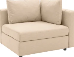 DOMO collection Sofa-Eckelement »Solskin, individuell erweiterbar/kombinierbar« mit losen Kissen. Rücken- und Seitenteile als Stecksystem.