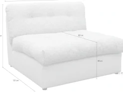 DOMO collection Sofaelement »Caleo, 121 cm breit, modular, großzügige Polsterung, Federkern« erweiterbar mit weiterem Sofaelement, Einzelsofa und Eckelement