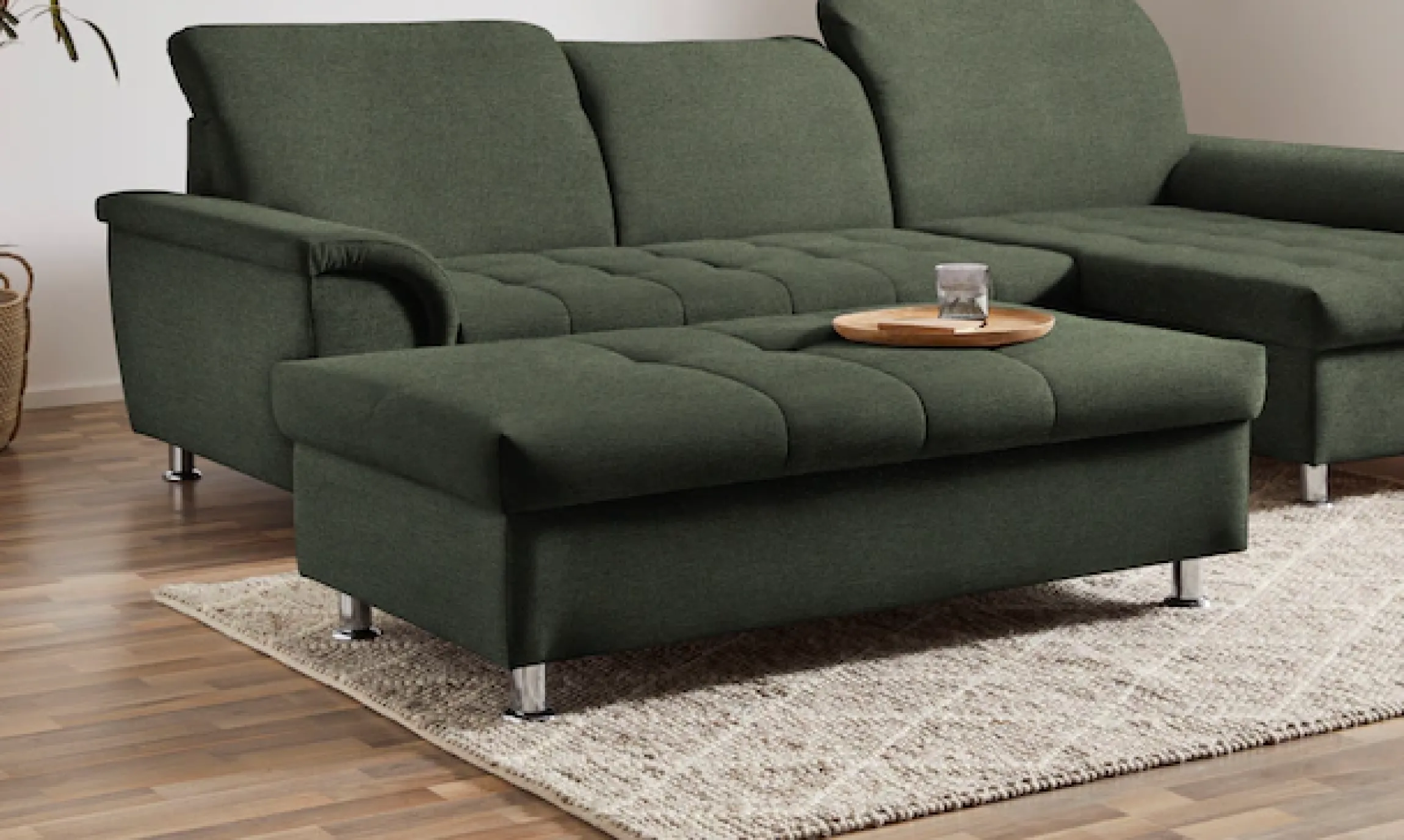 DOMO collection Stauraumhocker »FRANZI, elegant, komfortabel« mit großem Stauraumfach