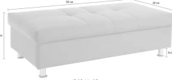 DOMO collection Stauraumhocker »FRANZI, elegant, komfortabel« mit großem Stauraumfach