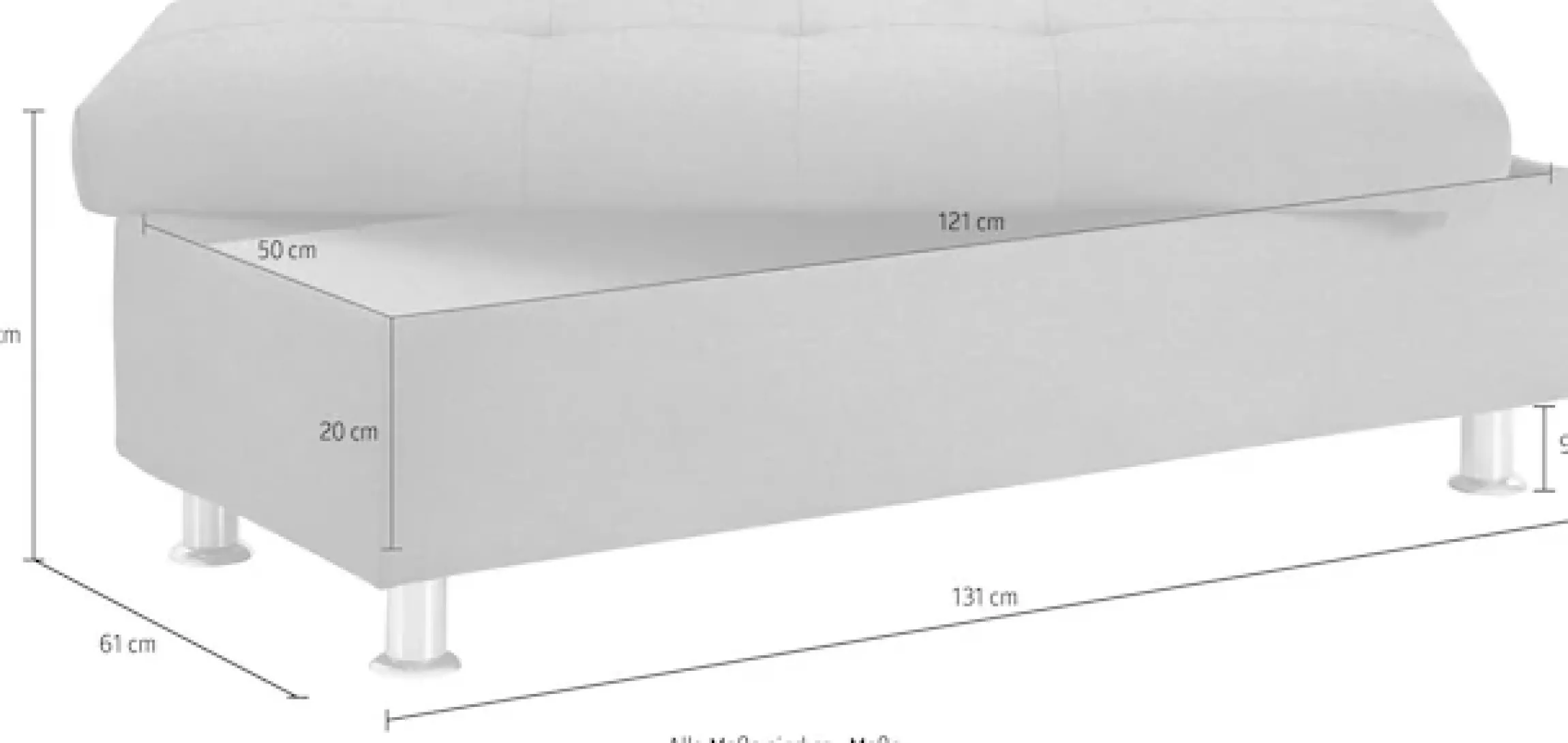 DOMO collection Stauraumhocker »FRANZI, elegant, komfortabel« mit großem Stauraumfach