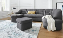 DOMO collection Wohnlandschaft »SARAFINA 295x83x180 cm, auch mit Federkern für mehr Sitzkomfort!« whlw. mit Bettfunktion, elegantes Design, U-Form