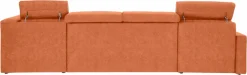 DOMO collection Wohnlandschaft »Ava moderne Sitzheftung mit toller Doppelnaht, komfortabel, U-Form« mit Federkern, wahlweise mit Kopfteilverstellungen