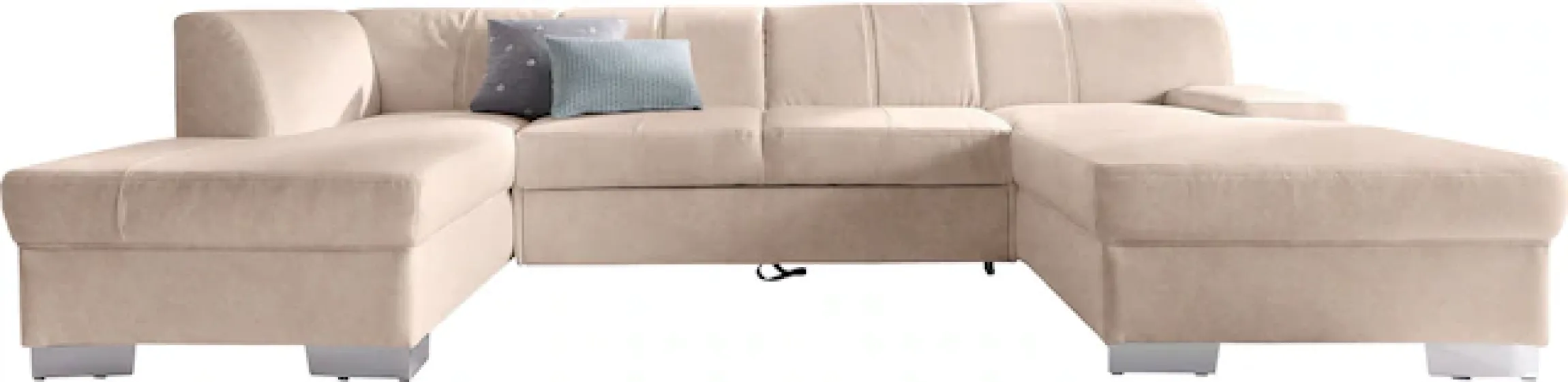 DOMO collection Wohnlandschaft »Star, zeitloses und elegantes Design, viel Platz, Breite 304cm, U-Form« fester Sitzkomfort, wahlweise mit Bettfunktion