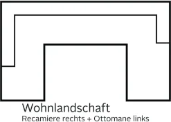 DOMO collection Wohnlandschaft »Star, zeitloses und elegantes Design, viel Platz, Breite 304cm, U-Form« fester Sitzkomfort, wahlweise mit Bettfunktion