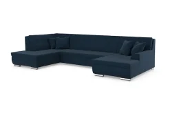 DOMO collection Wohnlandschaft »TREVISO inkl. Zierkissen, moderne Steppung, XXL: 364x201x83 cm« wahlweise mit Bettfunktion, in vielen Bezugsarten auch in CordU-Form