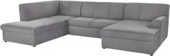 DOMO collection Wohnlandschaft »Topper, elegant und zeitlos, komfortabel, U-Form« wahlweise mit Bettfunktion