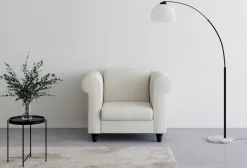 Dorel Home Chesterfield-Sessel »Felix II in Breit-Cord« mit Rückenlehne 3-fach verstellbar, Beine Massivholz, Sitzhöhe 46 cm