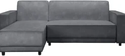 Dorel Home Ecksofa »Allie Schlafsofa 230 cm mit Relaxfunktion in der Rückenlehne« Schlaffunktion (108/194,5cm), trendiger Cord o. pflegeleichter Velours