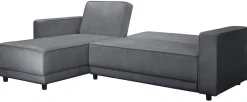 Dorel Home Ecksofa »Allie Schlafsofa 230 cm mit Relaxfunktion in der Rückenlehne« Schlaffunktion (108/194,5cm), trendiger Cord o. pflegeleichter Velours