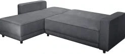 Dorel Home Ecksofa »Allie Schlafsofa 230 cm mit Relaxfunktion in der Rückenlehne« Schlaffunktion (108/194,5cm), trendiger Cord o. pflegeleichter Velours