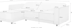 Dorel Home Ecksofa »Allie Schlafsofa 230 cm mit Relaxfunktion in der Rückenlehne« Schlaffunktion (108/194,5cm), trendiger Cord o. pflegeleichter Velours