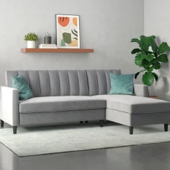 Dorel Home Ecksofa »Celine, L-Form,« mit Bett-Funktion und Stauraum. Recamiere beidseitig montierbar