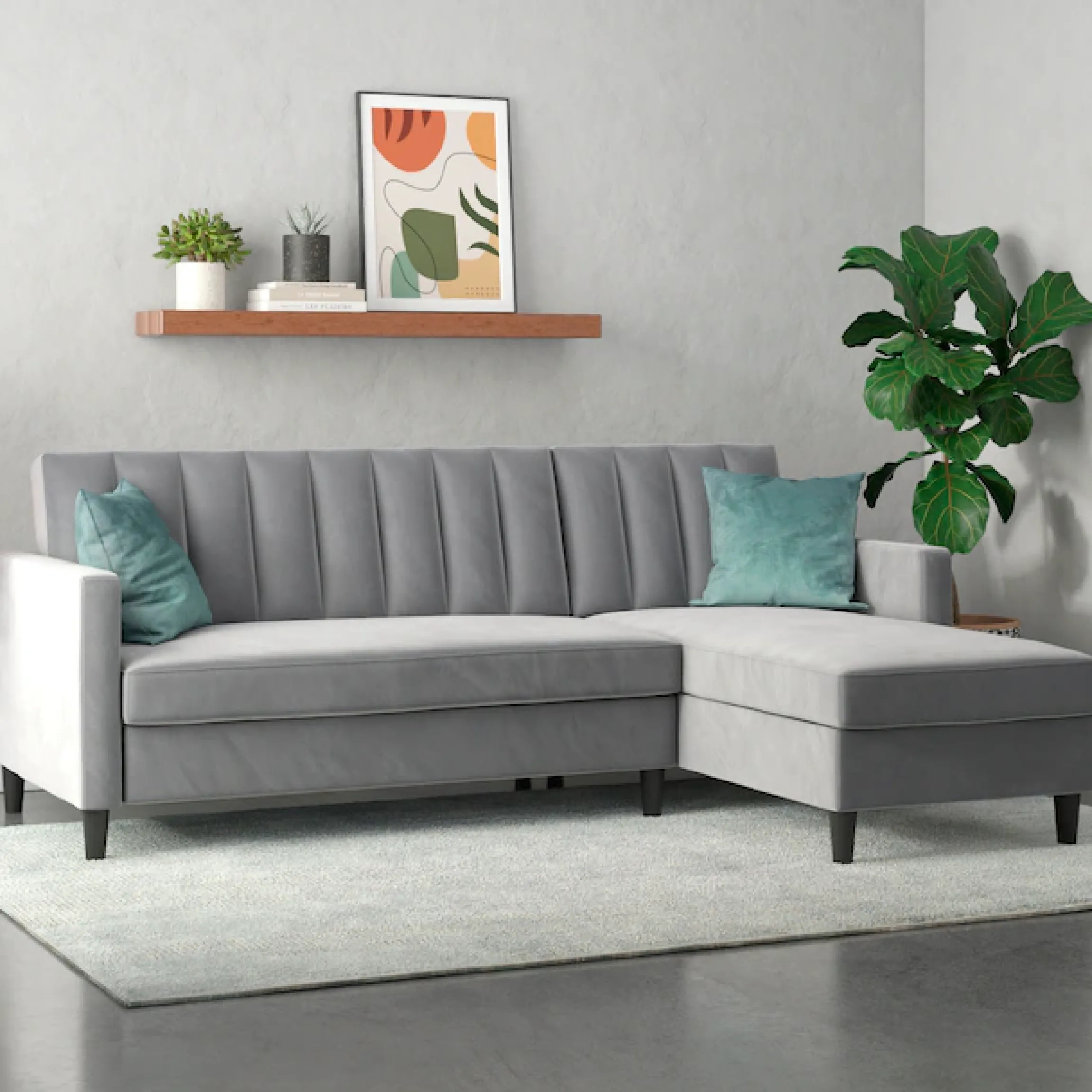 Dorel Home Ecksofa »Celine, L-Form,« mit Bett-Funktion und Stauraum. Recamiere beidseitig montierbar