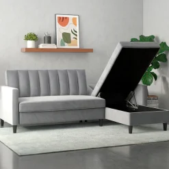 Dorel Home Ecksofa »Celine, L-Form,« mit Bett-Funktion und Stauraum. Recamiere beidseitig montierbar