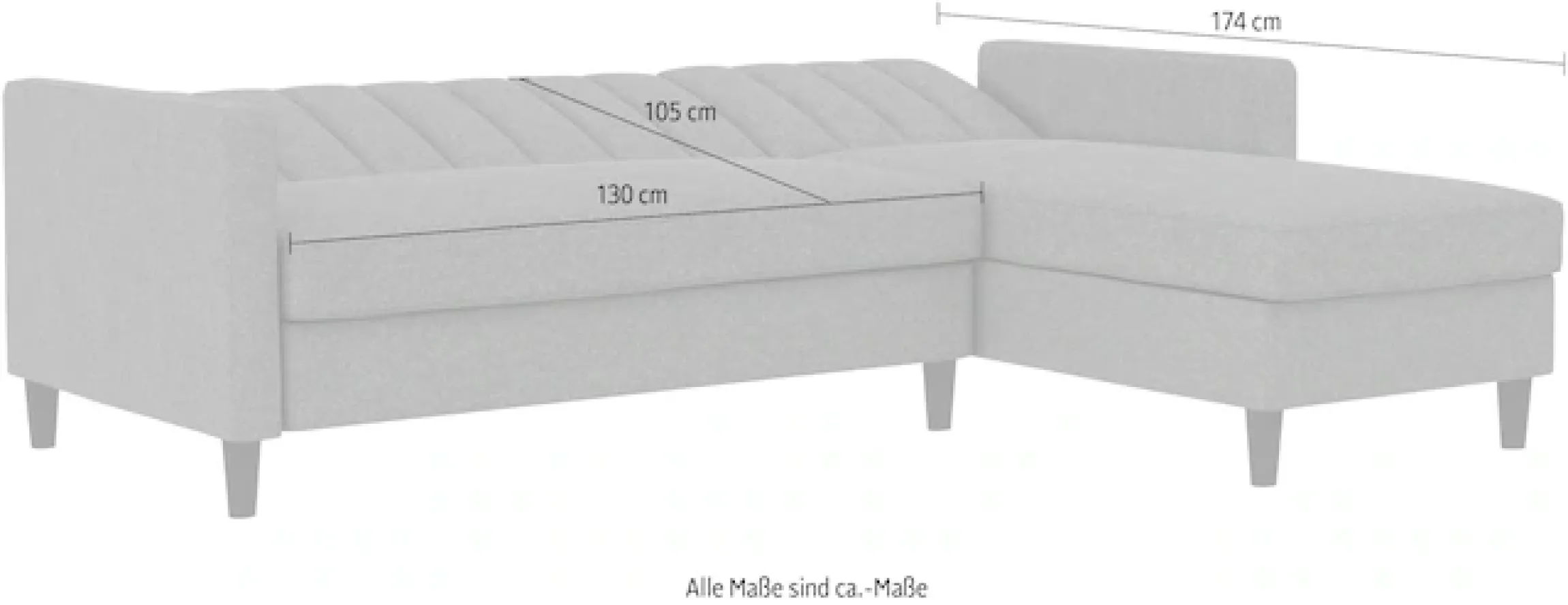 Dorel Home Ecksofa »Celine, L-Form,« mit Bett-Funktion und Stauraum. Recamiere beidseitig montierbar