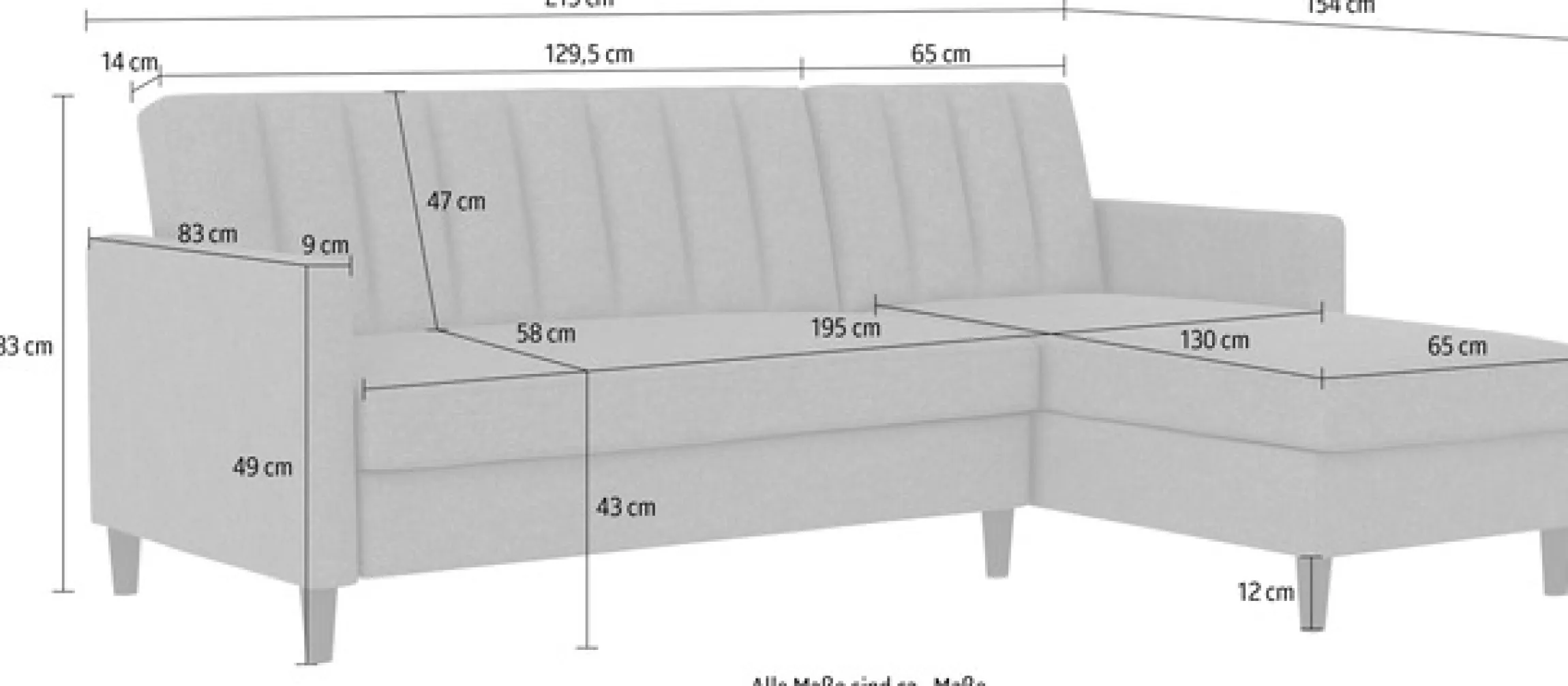 Dorel Home Ecksofa »Celine, L-Form,« mit Bett-Funktion und Stauraum. Recamiere beidseitig montierbar