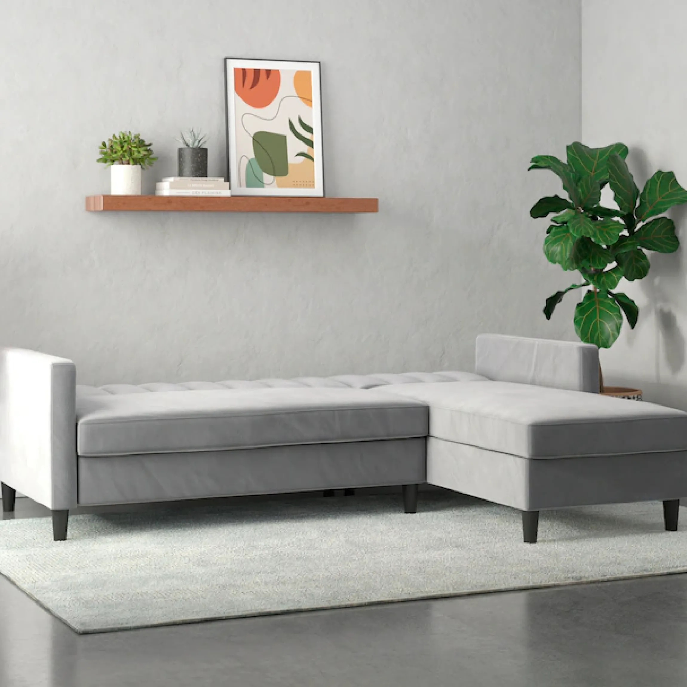 Dorel Home Ecksofa »Celine, L-Form,« mit Bett-Funktion und Stauraum. Recamiere beidseitig montierbar