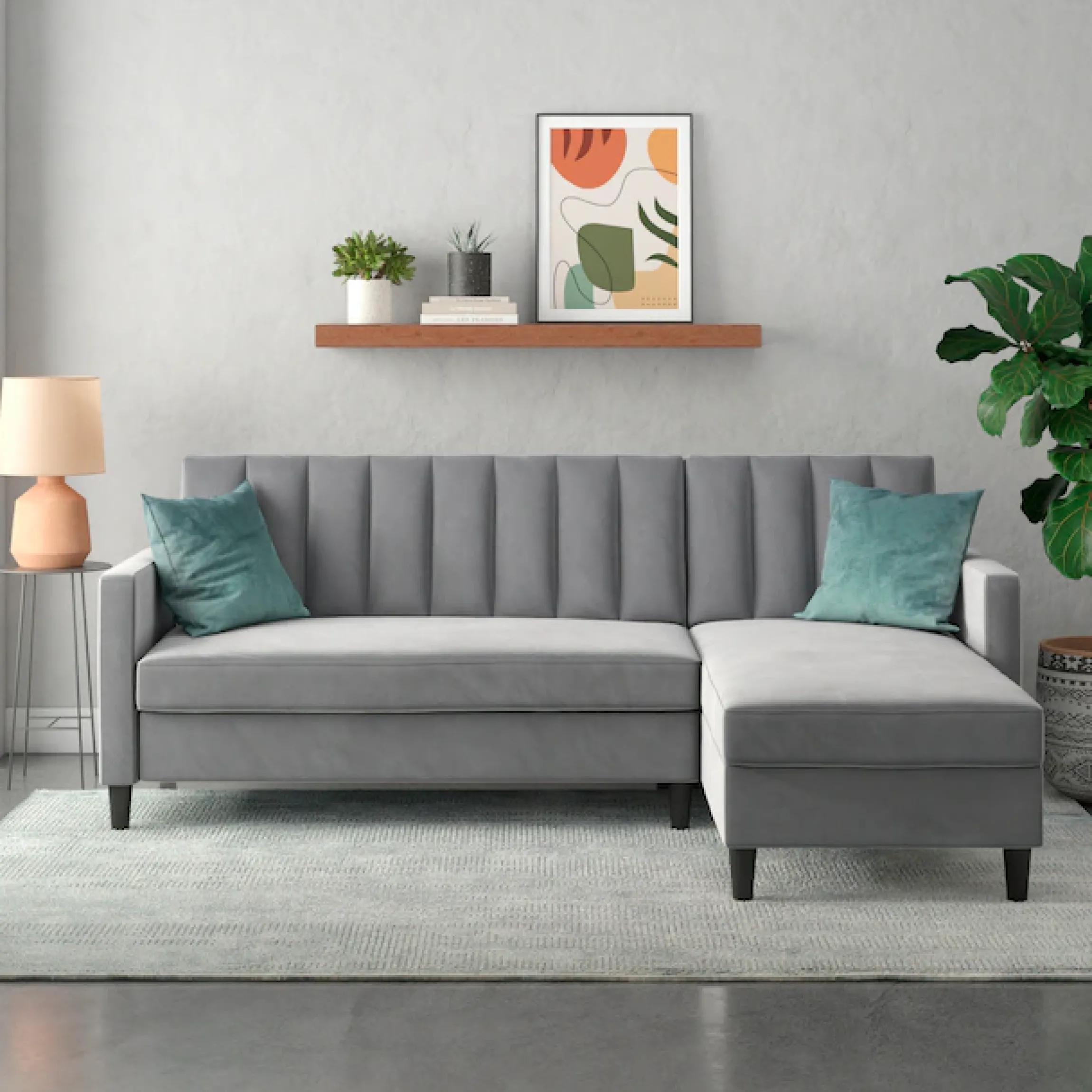 Dorel Home Ecksofa »Celine, L-Form,« mit Bett-Funktion und Stauraum. Recamiere beidseitig montierbar