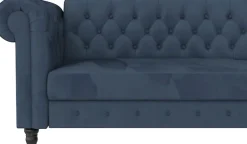 Dorel Home Ecksofa »Felix, L-Form, 241 cm (Liegefl.108x195 cm), Recamiere tauschbar,« verstellb. Rückenlehne, Bett-Funktion, Velours, Kunstleder, Vintage