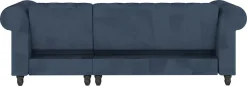 Dorel Home Ecksofa »Felix, L-Form, 241 cm (Liegefl.108x195 cm), Recamiere tauschbar,« verstellb. Rückenlehne, Bett-Funktion, Velours, Kunstleder, Vintage