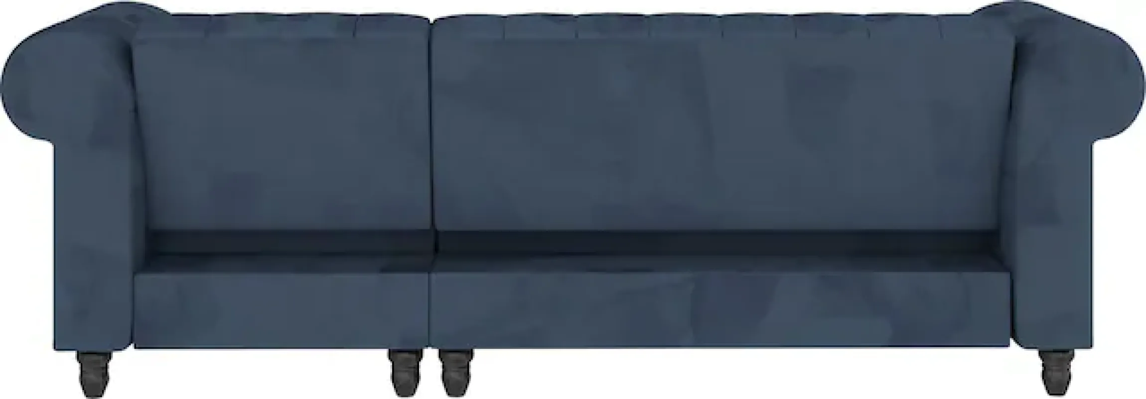 Dorel Home Ecksofa »Felix, L-Form, 241 cm (Liegefl.108x195 cm), Recamiere tauschbar,« verstellb. Rückenlehne, Bett-Funktion, Velours, Kunstleder, Vintage