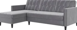Dorel Home Ecksofa »Hartford II« mit Bettfunktion und Stauraum, Recamiere beidseitig montierbar