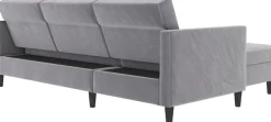 Dorel Home Ecksofa »Hartford II« mit Bettfunktion und Stauraum, Recamiere beidseitig montierbar