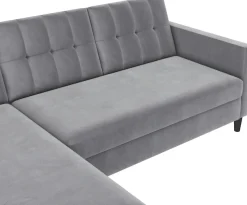 Dorel Home Ecksofa »Hartford II« mit Bettfunktion und Stauraum, Recamiere beidseitig montierbar