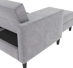Dorel Home Ecksofa »Hartford II« mit Bettfunktion und Stauraum, Recamiere beidseitig montierbar