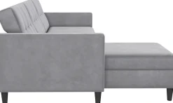 Dorel Home Ecksofa »Hartford II« mit Bettfunktion und Stauraum, Recamiere beidseitig montierbar