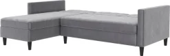 Dorel Home Ecksofa »Hartford II« mit Bettfunktion und Stauraum, Recamiere beidseitig montierbar