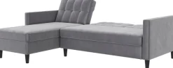 Dorel Home Ecksofa »Hartford II« mit Bettfunktion und Stauraum, Recamiere beidseitig montierbar