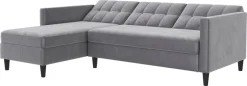Dorel Home Ecksofa »Hartford II« mit Bettfunktion und Stauraum, Recamiere beidseitig montierbar