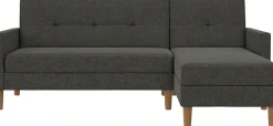 Dorel Home Ecksofa »Lilly, L-Form,« mit Bett-Funktion, Recamiere beidseitig montierbar, Sitzhöhe 43 cm