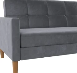 Dorel Home Ecksofa »Lilly, L-Form,« mit Bett-Funktion, Recamiere beidseitig montierbar, Sitzhöhe 43 cm
