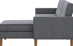 Dorel Home Ecksofa »Lilly, L-Form,« mit Bett-Funktion, Recamiere beidseitig montierbar, Sitzhöhe 43 cm