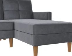 Dorel Home Ecksofa »Lilly, L-Form,« mit Bett-Funktion, Recamiere beidseitig montierbar, Sitzhöhe 43 cm