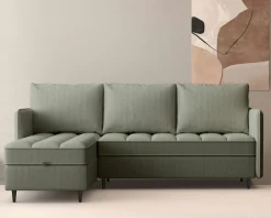 Dorel Home Ecksofa »LINDHUS, Cord, L-Form, Breite 194cm, verschiedene Stellvarianten« Recamiere, Stauraum, Modulsofa