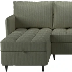 Dorel Home Ecksofa »LINDHUS, Cord, L-Form, Breite 194cm, verschiedene Stellvarianten« Recamiere, Stauraum, Modulsofa